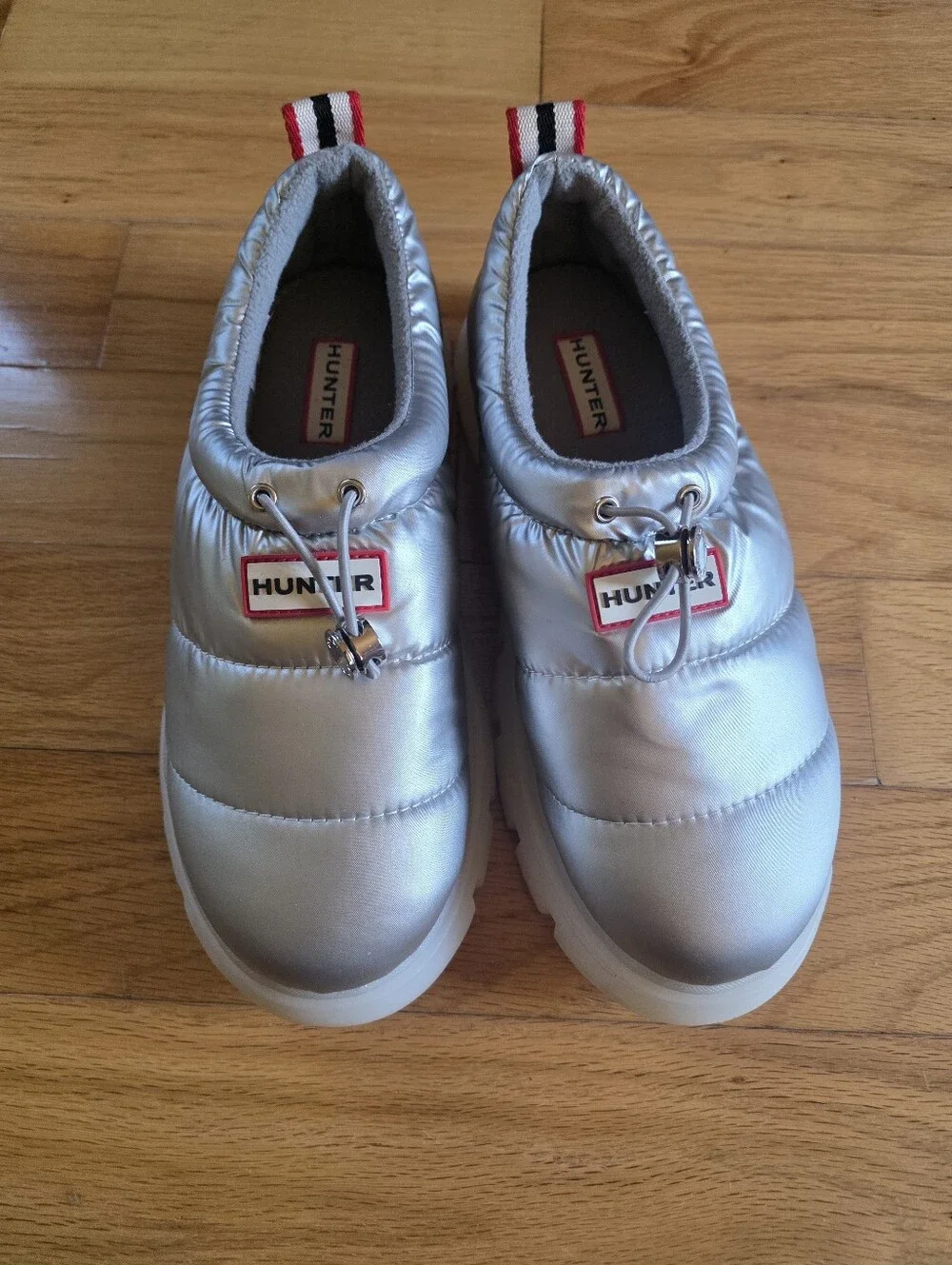 Womens Hunter Madi Platform Insulated Slip On Shoes Size 9 Silver